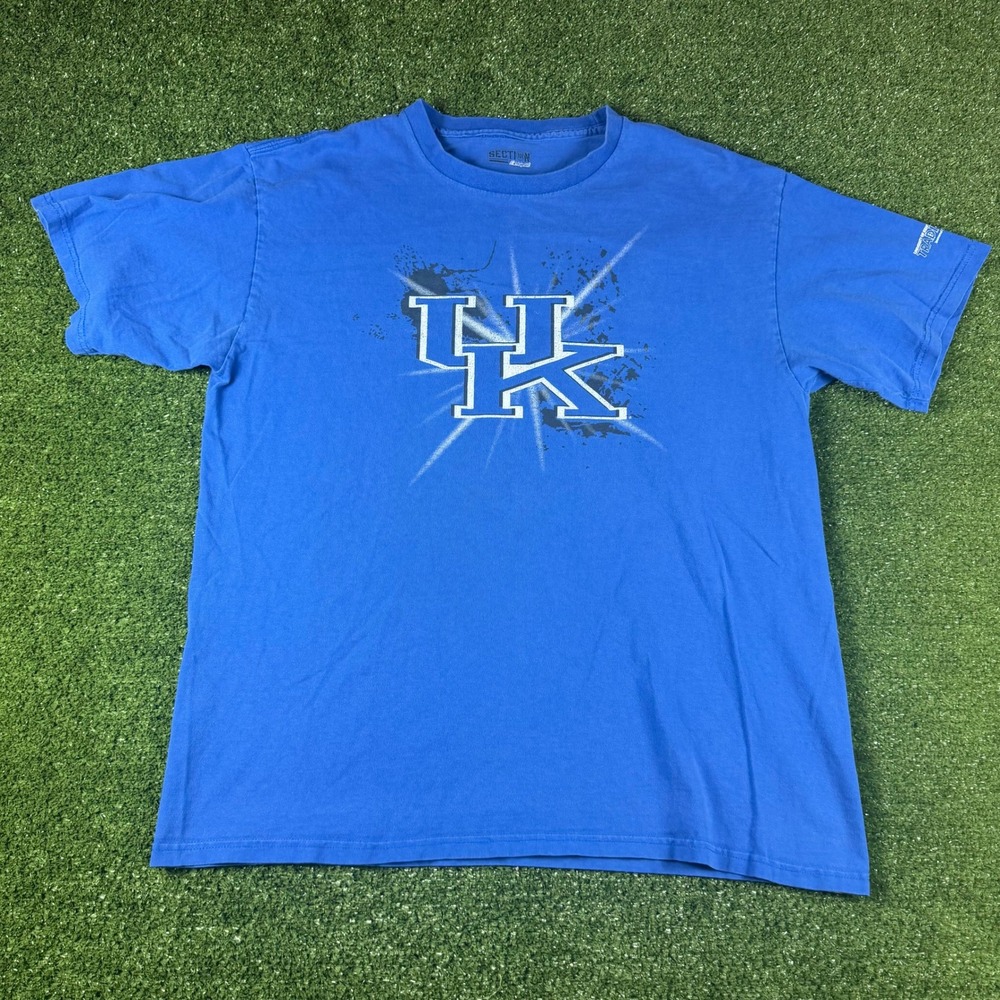 Majestic Section‎ 101 Kentucky Wildcats UK Blue Graphic T-Shirt Mens Large L